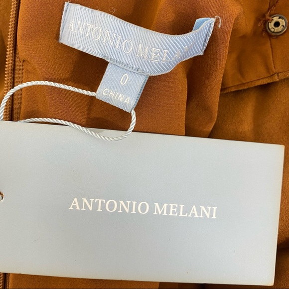 Antonio Melani Kinnon Mock Neck Sleeveless Belted Faux Suede Midi Dress Size 0 - Picture 12 of 12